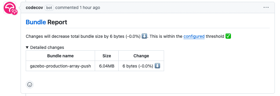 Codecov Bundle Analysis in your pull request